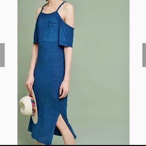 Anthropologie Cloth & Stone Off-Shoulder Maxi Dress, Size XS